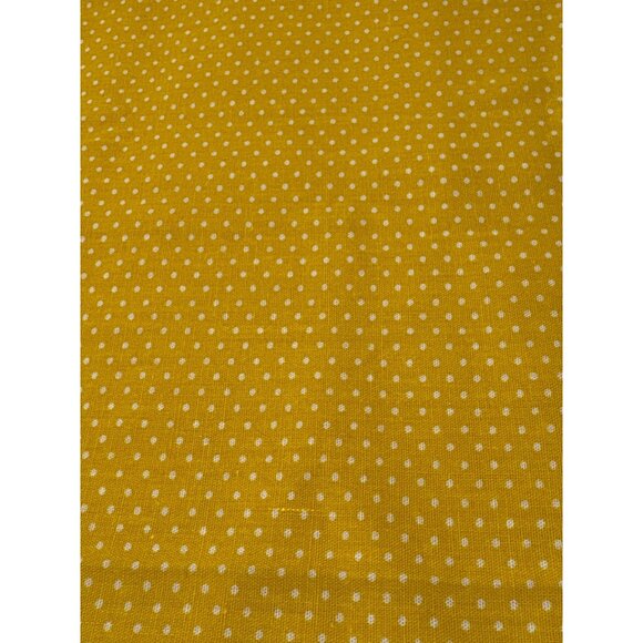 Yellow Polka Dot Fabric 16" x 38" Cotton Sewing Quilting Craft Material - Picture 1 of 4